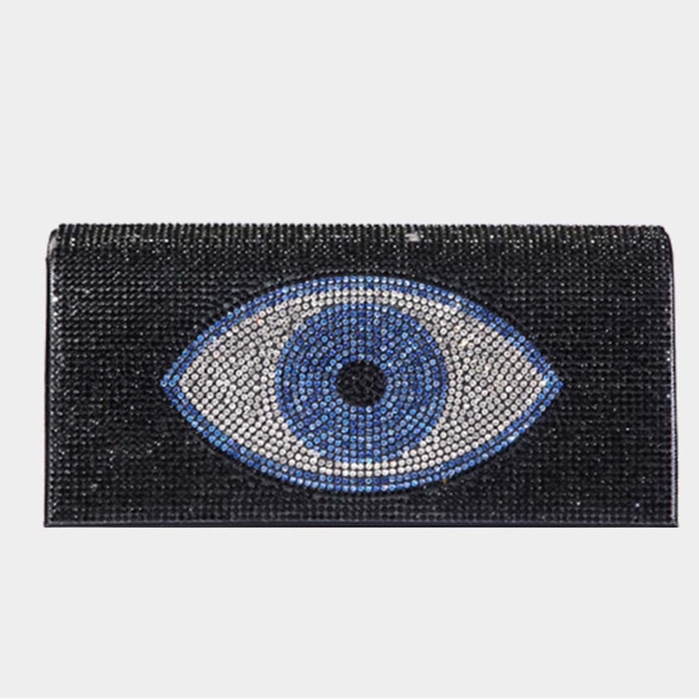 Bling Evil Eye Embellished Evening Bag